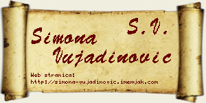 Simona Vujadinović vizit kartica